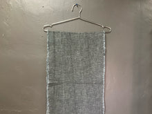 Load image into Gallery viewer, Product shot of linen blend table runner with frayed edges - charcoal
