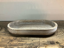 Load image into Gallery viewer, Side view of rustic wood tray
