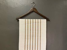 Load image into Gallery viewer, Product shot of taupe w/ tan and vavy table runner 13x72
